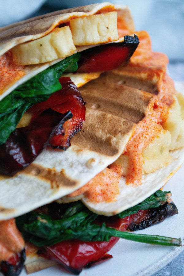 Harissa and Halloumi Four Way Wrap