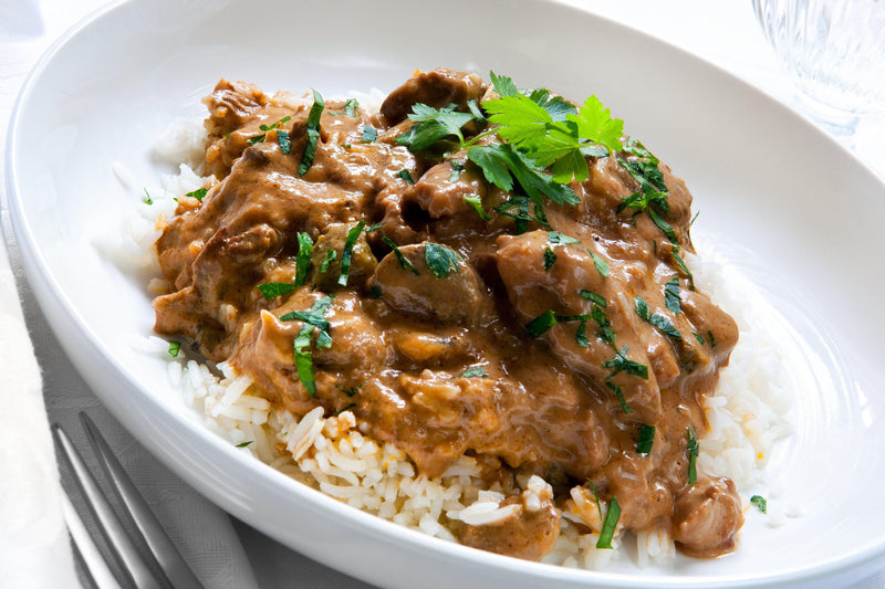 Flamingly Simple Stroganoff