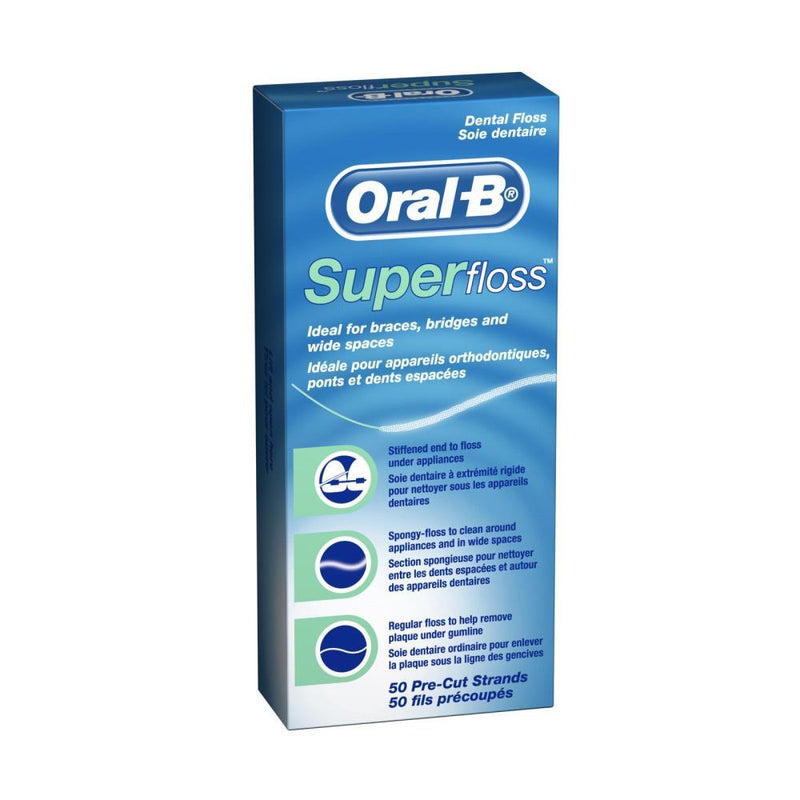 Oral B - Oral B Super Dental Floss - Pre Cut Strands (50)