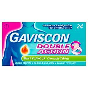 Gaviscon - Gaviscon Double Action Tablets Mint Chewable Tablets (24 Pack)