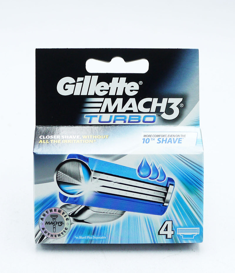 Gillette - Gillette Mach 3 Turbo Razor Blades (4 pack)