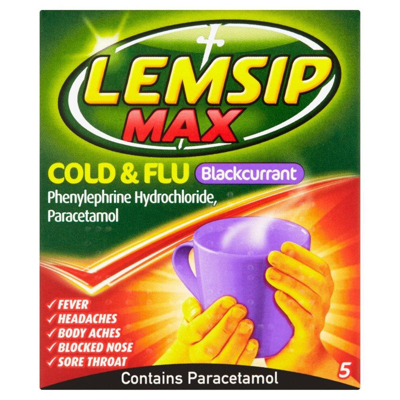 Lemsip - Lemsip Max Cold & Flu Sachets Blackcurrant (5 Pack)