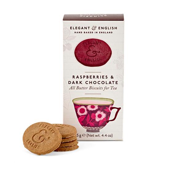 Elegant & English - Elegant & English Raspberries & Dark Chocolate Biscuits (125g)