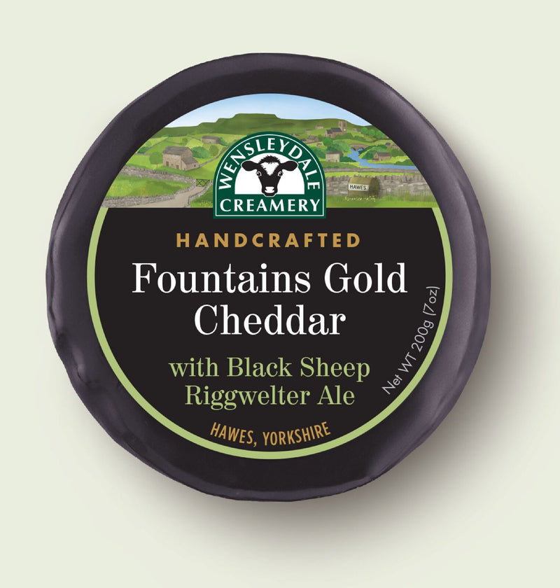 Wensleydale Cheese - Fountains Gold Cheddar with Black Sheep Truckle (200g)