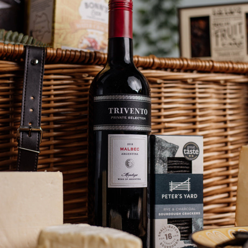 Arrow Fresh Hampers - Cheese & Biscuits with Wine Hamper