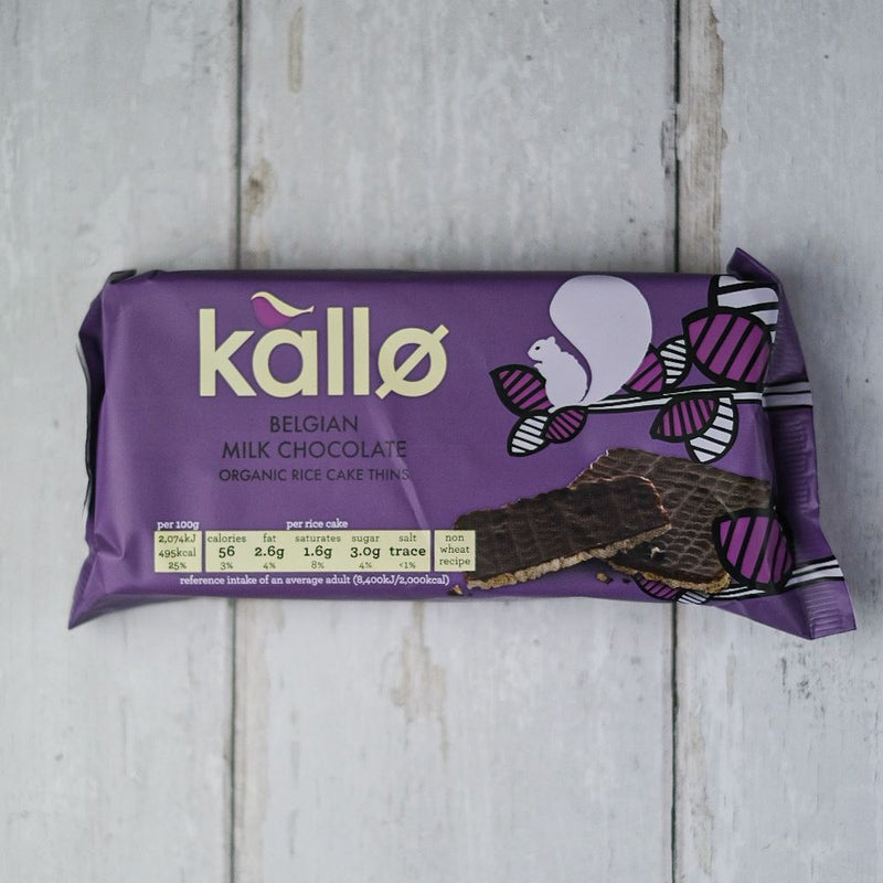 Arrow Fresh - Kallo Organic Milk Chocolate Rice Cake Thins (90g)