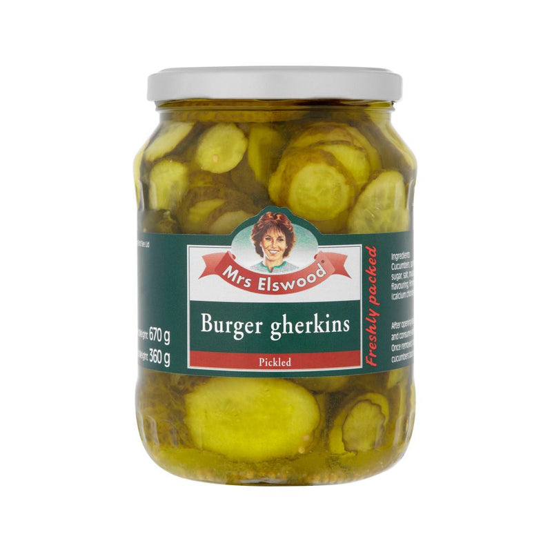 Mrs Elswood - Pickled Burger Gherkins (670g)