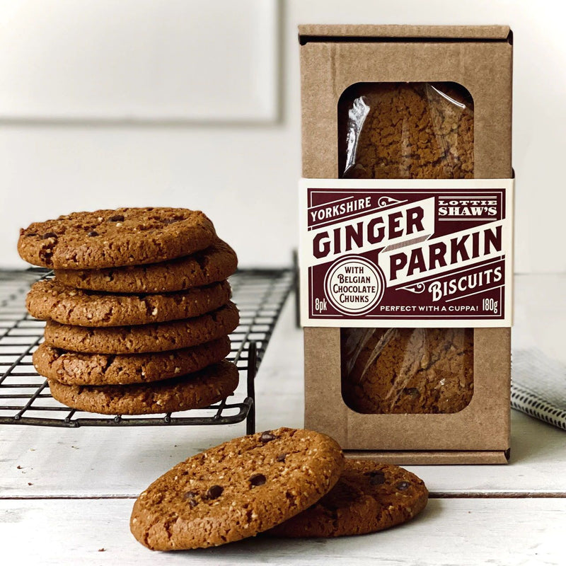 Lottie Shaw's - Ginger Parkin Biscuit with Belgian Chocolate Chunks Box (180g)