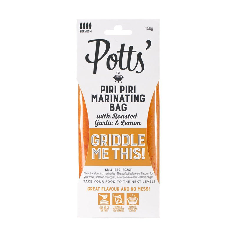 Potts - Potts Piri Piri marinade with Roasted Garlic & Lemon (150g)