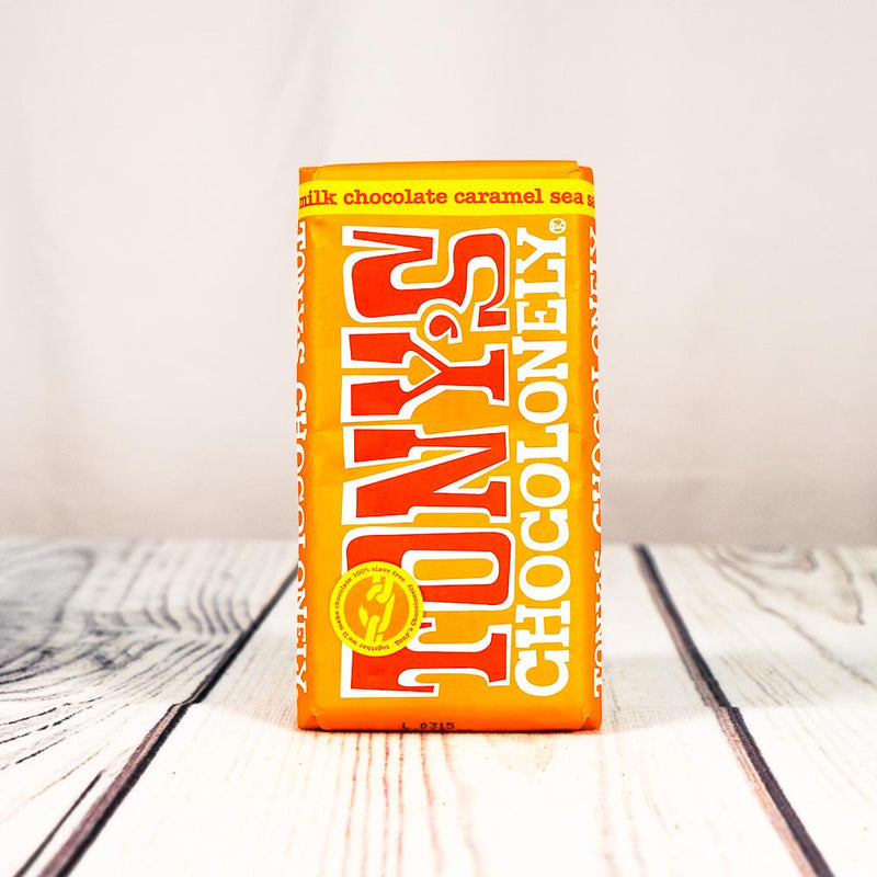 Tony's Chocolonely - Tony's Chocolonely Milk Chocolate, Caramel and Sea Salt (180g)