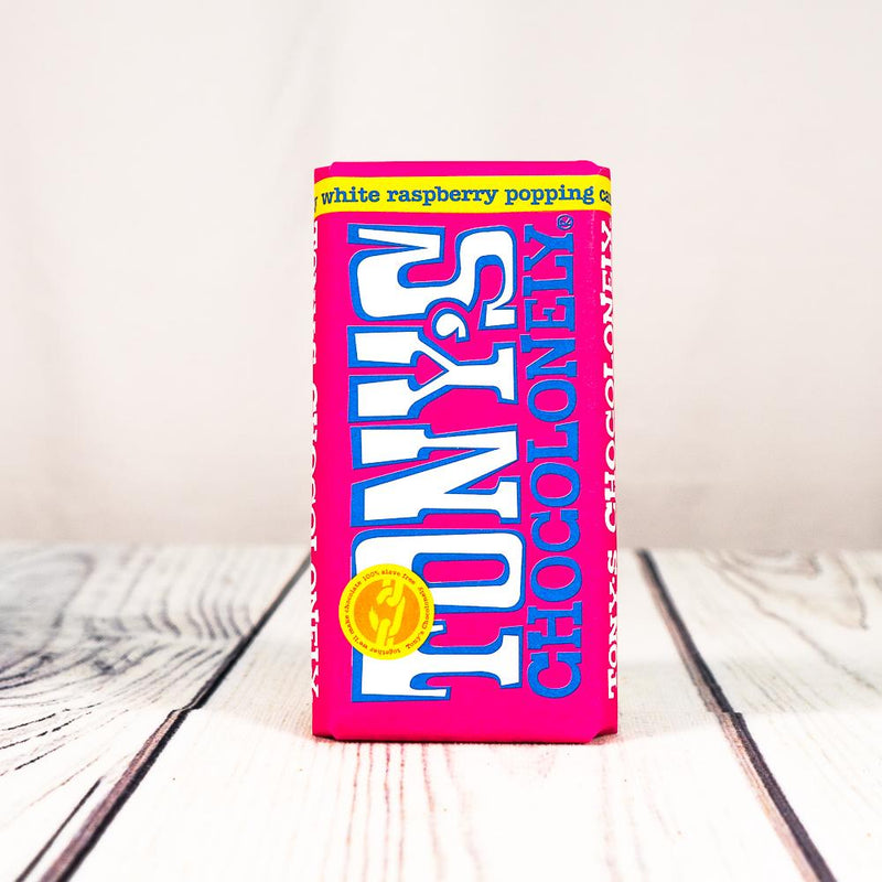 Tony's Chocolonely - Tony's Chocolonely White Chocolate Raspberry Popping Candy (180g)