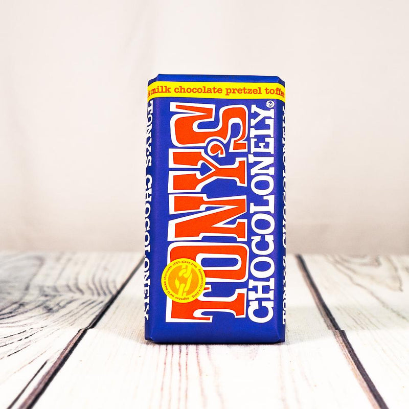 Tony's Chocolonely - Tony's Chocolonely Dark Chocolate, Pretzel and Toffee Bar (180g)