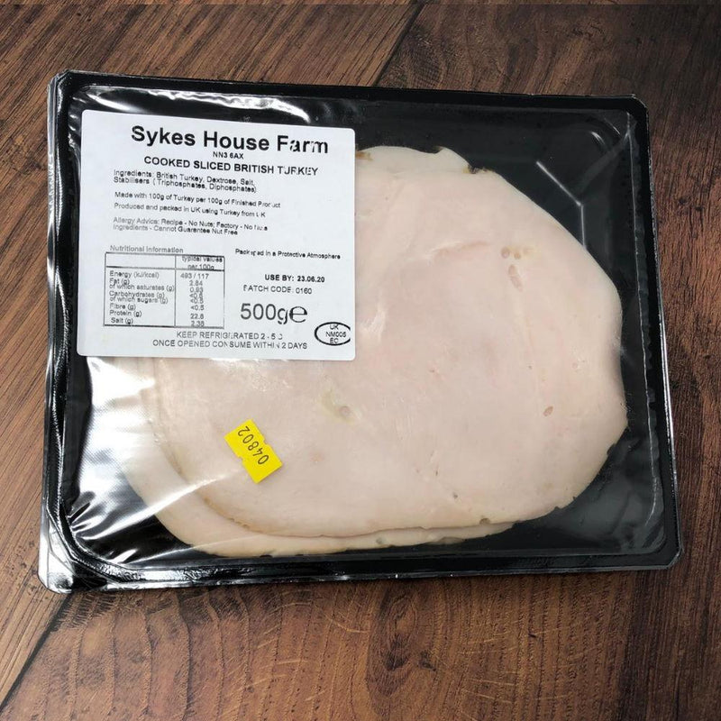 Sykes House Farm - Sliced Cooked British Turkey (500g)