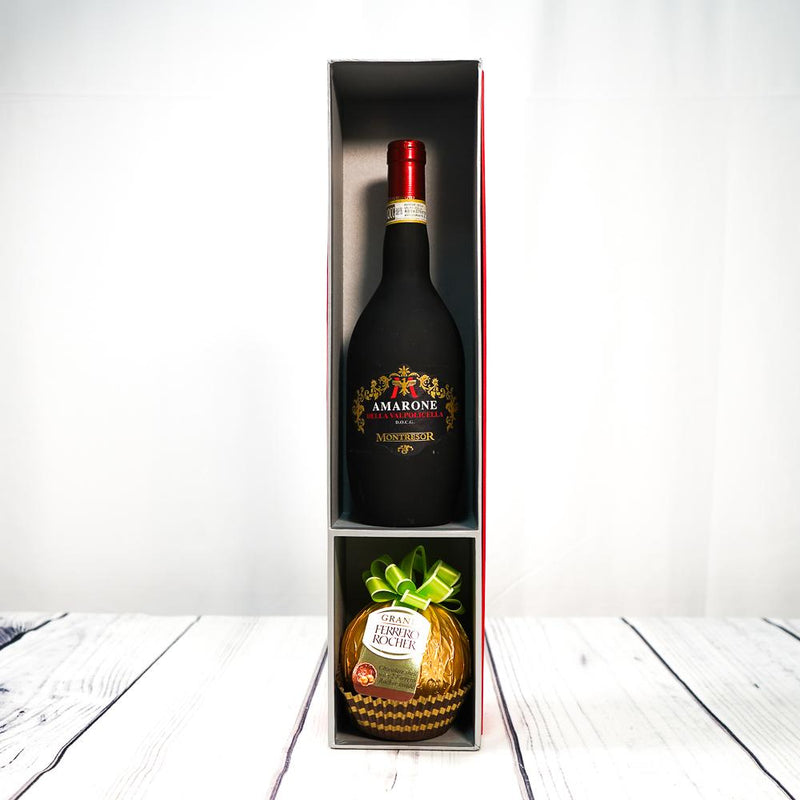 Red Wine - Giant Ferrero Rocher & Amarone Valpolicella Classico Satinato Gift Set