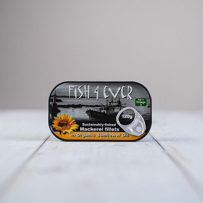 Fish 4 Ever - Mackerel Fillet In Organic Sunflower Oil (120g)