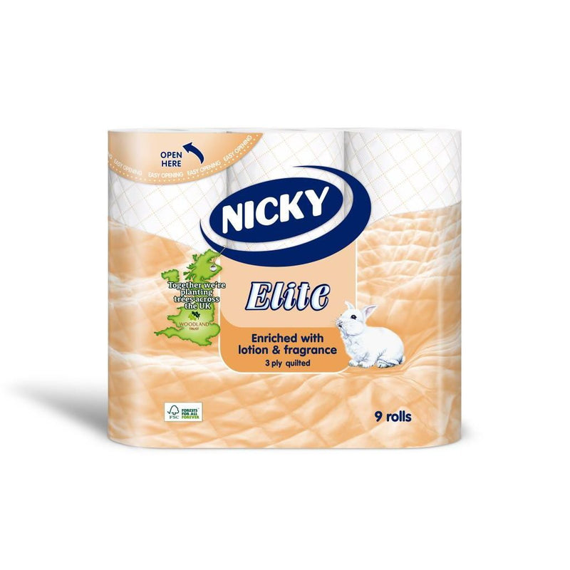 Nicky Elite - Toilet Roll - Peach (9 Pack)