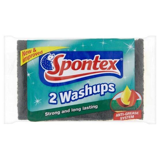 Spontex - Spontex Washups General Purpose Sponge Scourers 2 Pack