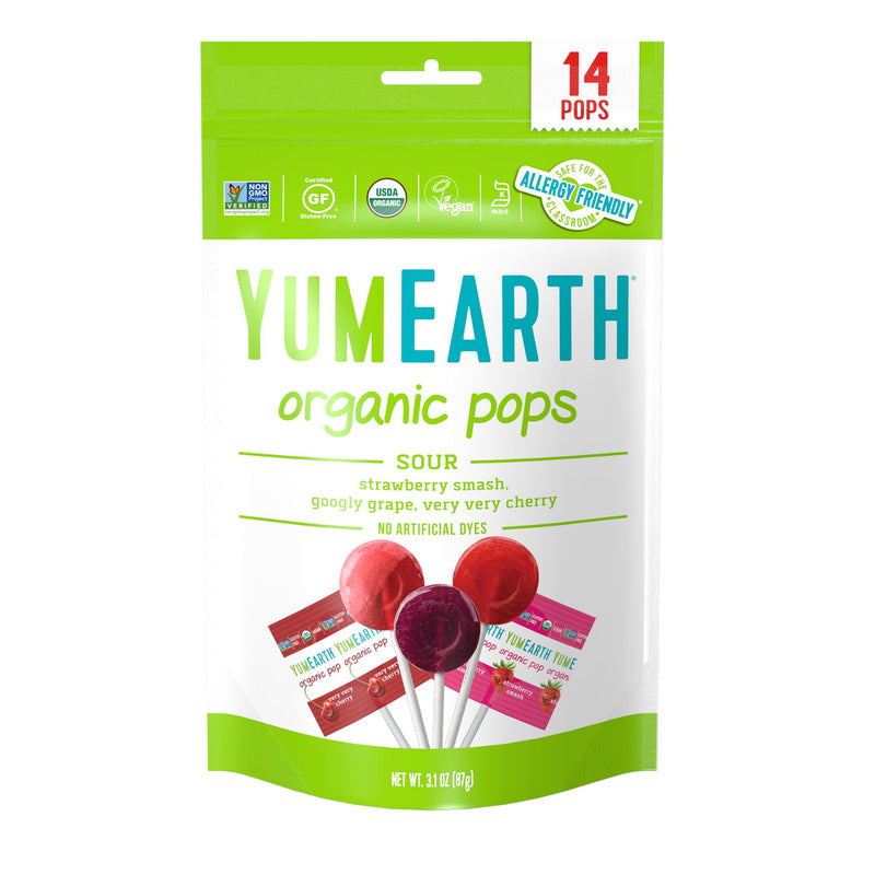Yum Earth - Bag of Sour Lollipops (14)
